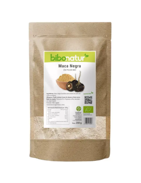 Maca Negra En Polvo Eco  (Lepidium Peruvianum) 250 Grm de Bibonatur