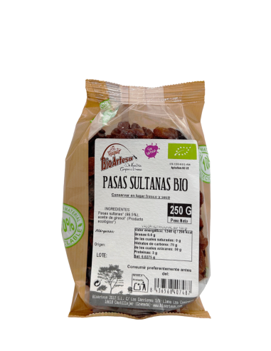 Pasas Sultanas Bio 250 Grm de Bibonatur