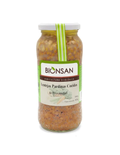 Lentejas Pardinas Cocidas 400 Gramos Eco Bionsan