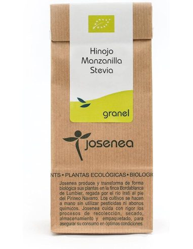 Hinojo-Manzanilla-Stevia Bio 50 Gr. Bolsa Kraft Granel 50 Gr. de Josenea