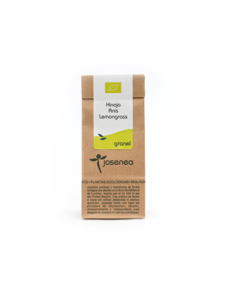 Hinojo-Anís-Lemongrass Bio 50 Gr. Bolsa Kraft Granel 50 Gr. de Josenea