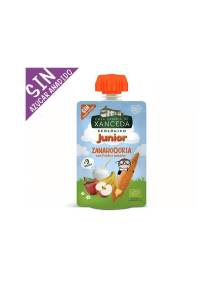 Pouch Junior Zanahoria Con Fruta Y Yogur, 90 G de Casa Xanceda