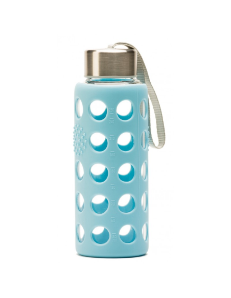 Botella Bbo6-Azul  Borosilicato  Silicona  300 Ml de Irisana