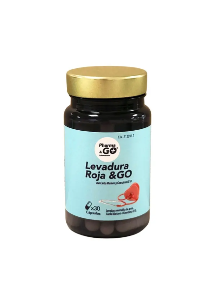 Levadura Roja con Cardo Mariano y Coenzima Q10  Pharma & Go