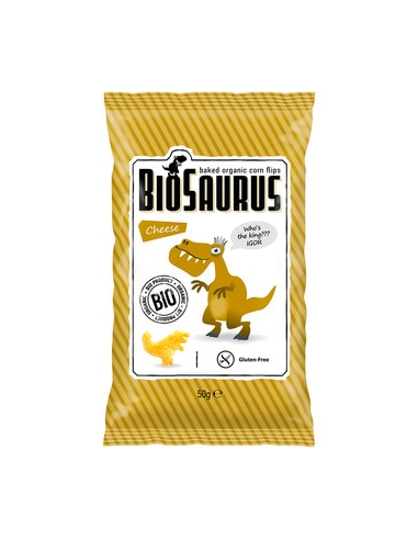 Pack 12 Uds. Snack Sabor Queso Bio 50 g  de Biosaurus