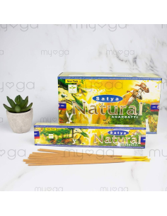 Incienso Natural Sticks Caja 12/U 12 x 15g  de Satya Inciensos