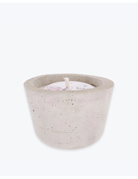 Vela Tiesto Pradesp1 Blanco Pequeña Citronela-Rosemary 11X10 de Cerabella