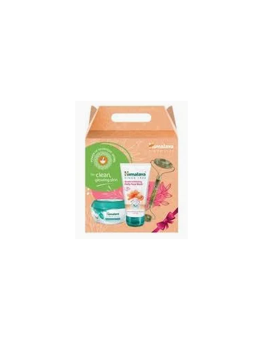 Limpiador Facial Exfoliante+Crema Nutritiva+Rodillo Jade de Himalaya