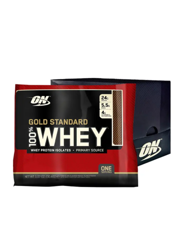 On 100% Whey Gold Stand 24X30G Double Rich Choco de Optimum Nutrition