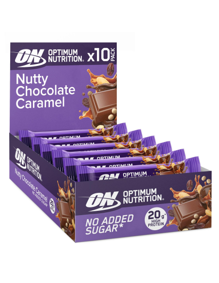 On Nutty Chocolate Caramel Bar 10X70G de Optimum Nutrition
