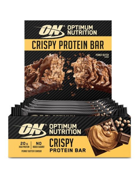 On Crispy Protein Bar 10X65G Peanut Butter de Optimum Nutrition