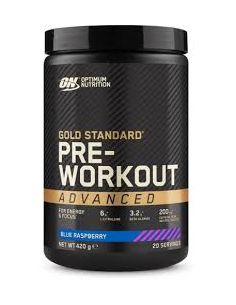 On Platinum Pre Workout Blue Raspberry 420G de Optimum Nutrition