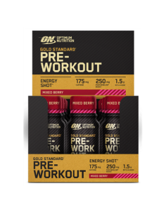 On Gold Stand Pre Workout Shot 12X60M Mixed Berry de Optimum Nutrition