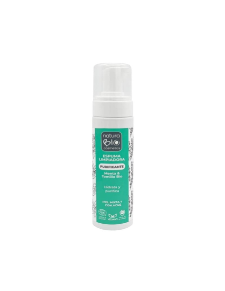 Espuma Limpiadora Menta 200  Ml de Naturabio Cosmetics