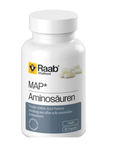 Map Aminoácidos 600mg 80 Caps Vegan Raab Vitalfood Natural