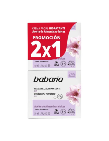 Set Crema Facial Hidratante De Almendras 2 Piezas de Babaria