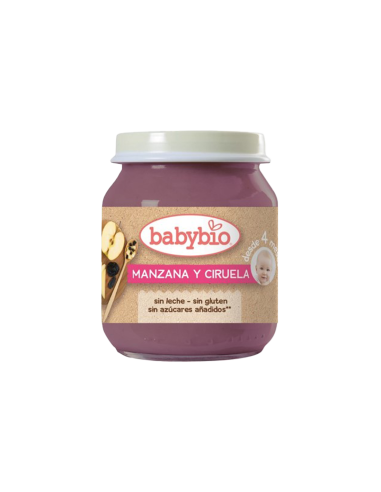 Babybio Pouche Manzana Ciruela Bio 4 X 90 G de Bab