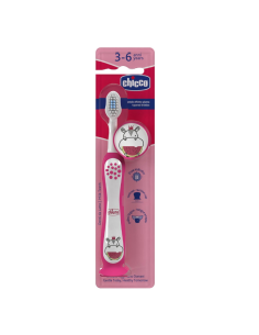 Cepillo Dental Rosa Hippo 36M+ de Chicco