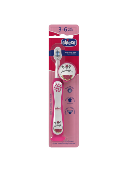 Cepillo Dental Rosa Hippo 36M+ de Chicco