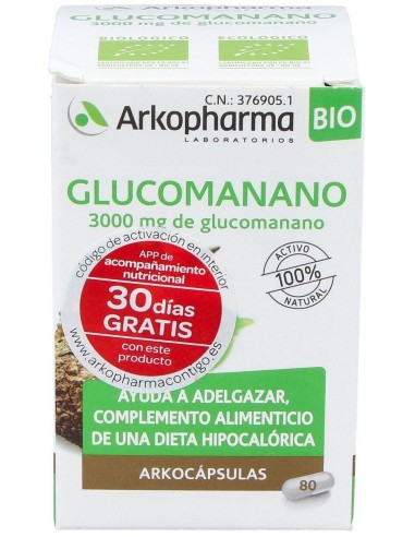 Glucomanano 80Arkocapsulas. Bio Arkopharma