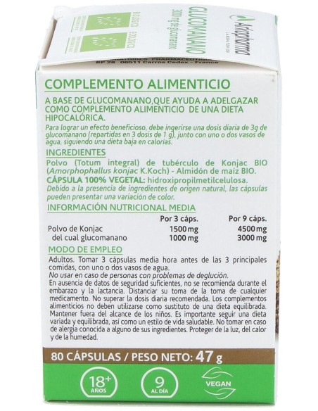 Glucomanano 80Arkocapsulas. Bio Arkopharma