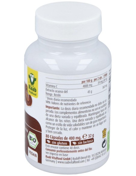 Reishi 80Cap. Bio de Raab Vitalfood