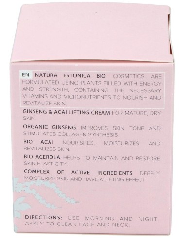 Crema Facial Ginseng-Acai 50 Mililitros Bio Natura Estonica