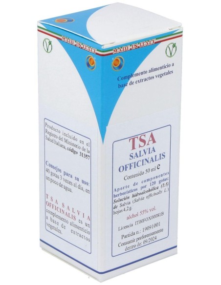 Tsa Salvia Officinalis Hojas (Salvia) 50 Ml de Herboplanet