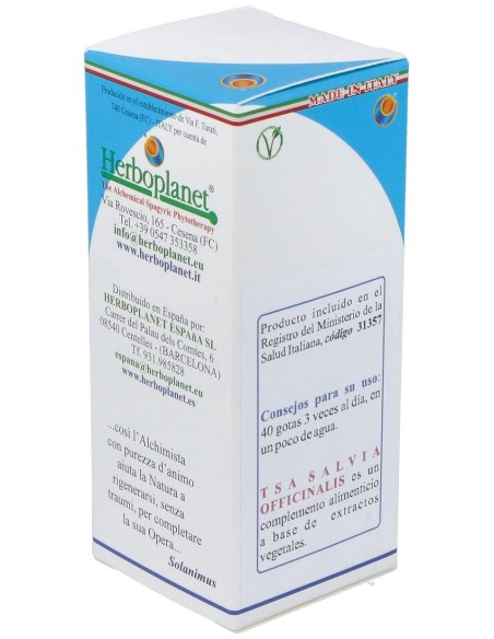 Tsa Salvia Officinalis Hojas (Salvia) 50 Ml de Herboplanet