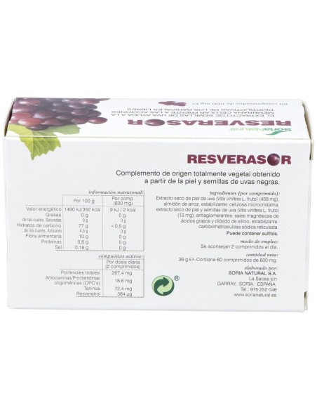 Resverasor 60 Comprimidos de Soria Natural