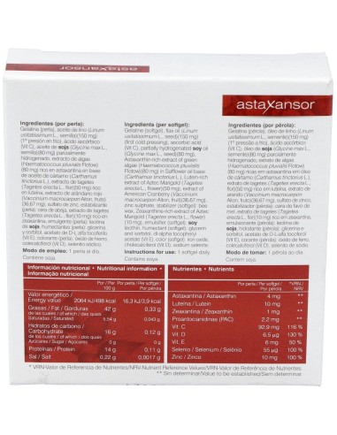 Astaxansor 30 Perlas de Soria Natural