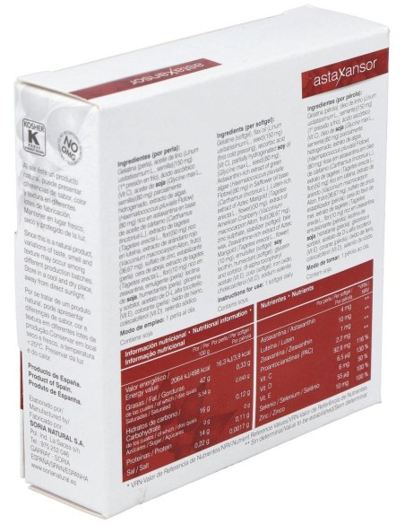 Astaxansor 30 Perlas de Soria Natural