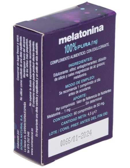 Melatonina 90 Comprimidos de Soria Natural