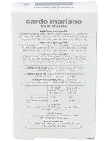 Cardo Mariano 30 capsulas de Soria Natural