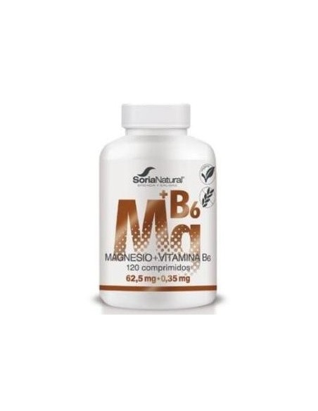 Magnesio y Vitamina B6 120 comprimidos de Liberacion sostenida de Soria Natural