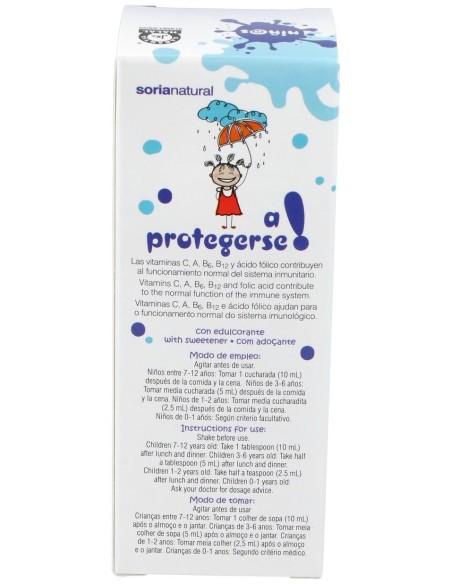 A Protegerse Niños Jarabe 150Ml. de Soria Natural