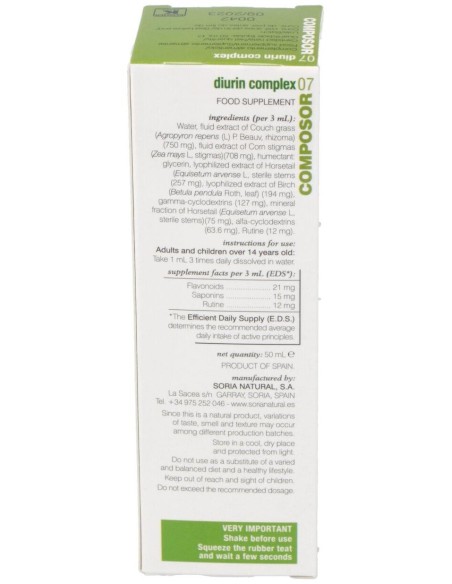 Composor 07 Diurin Complex Xxi 50Ml. de Soria Natural