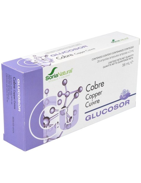 Glucosor Cobre 28 Ampollas de Soria Natural