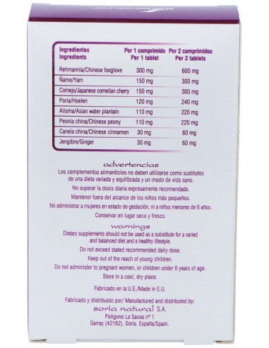 Chinasor 02 Shen Qi Wan 30 Comprimidos de Soria Natural