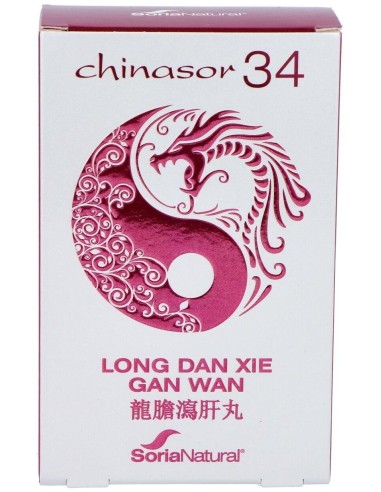 Chinasor 34 Long Dan Xie Gan Wan 30 Comprimidos de Soria Natural