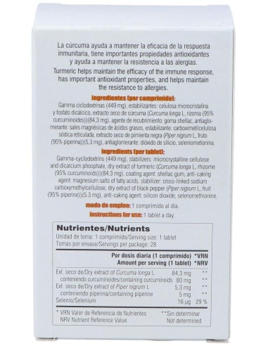 Curcudextrin 28 Comprimidos de Mgdose