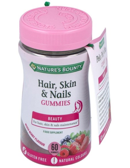 Gummies Pelo Piel Y Uñas Con Biotina 60Gominolas de Nature´S Bounty