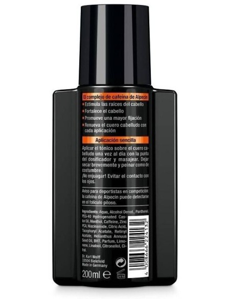 Alpecin Caffeine Hair Booster Tonico 200Ml. de Alopecin