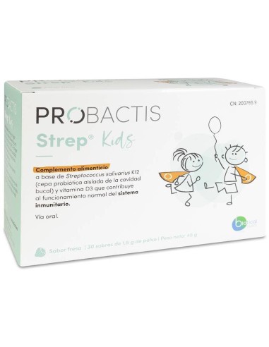 Probactis Strep Kids Fresa 30Sbrs. de Probactis