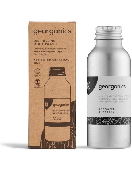 Enjuage Bucal Con Aceite Carbon Activado 100 Mililitros Georganics