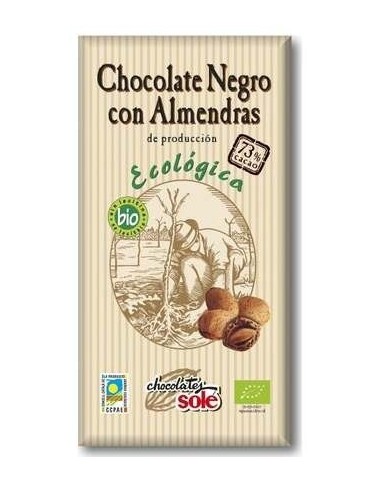 Chocolate Negro 73% Con Almendras 150Gr. Eco de Chocolates Sole