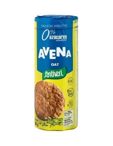 Galletas Integrales de Avena 0% Azúcar Santiveri 190g
