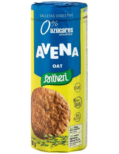 Galletas Integrales de Avena 0% Azúcar Santiveri 190g