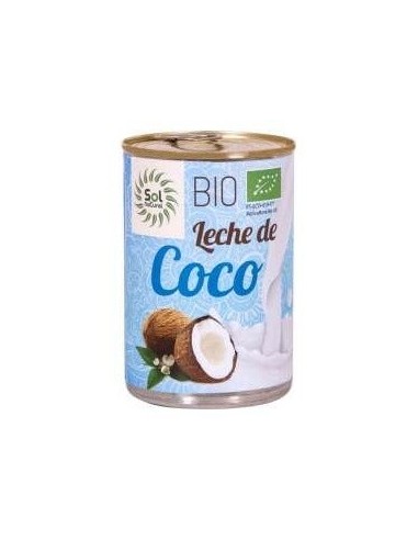 Leche De Coco Para Cocinar Lata Bio 400 Mililitros Sol Natural