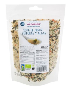 Sopa De Arroz, Verduras Y Algas 500 G de Algamar